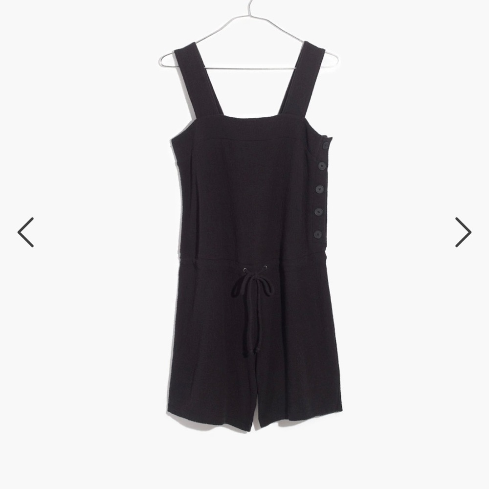 Madewell Side-Button Drawstring Romper - image 1